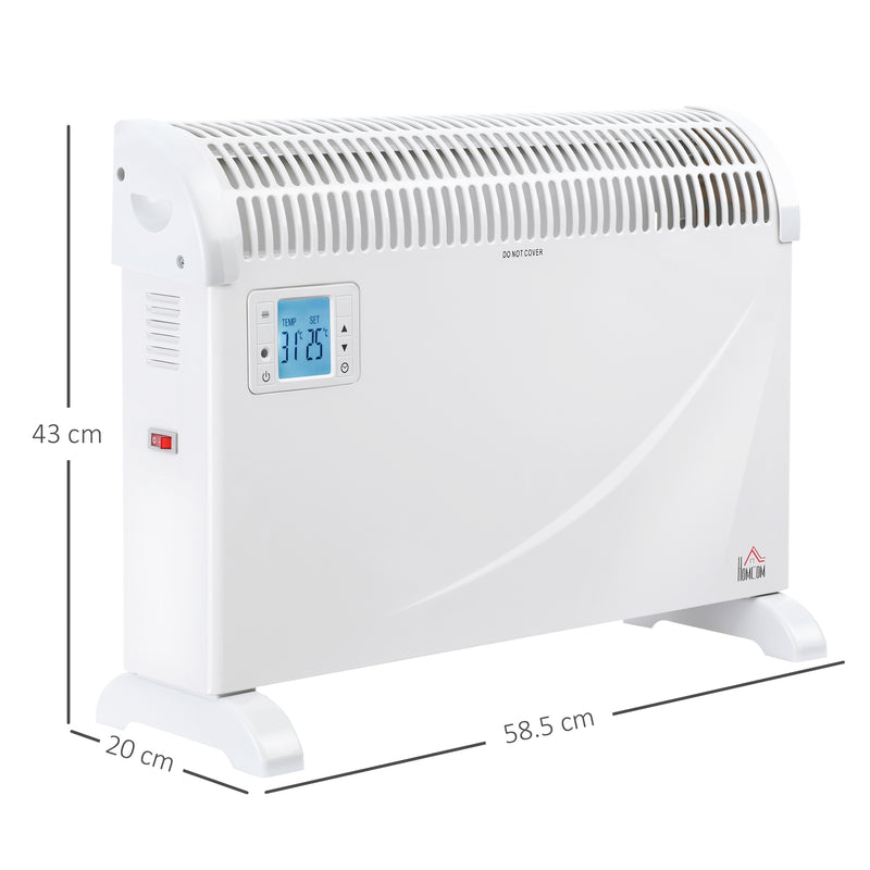 Termoventilatore da Parete o Appoggio 2000W 58,5x20x43 cm Bianco-3