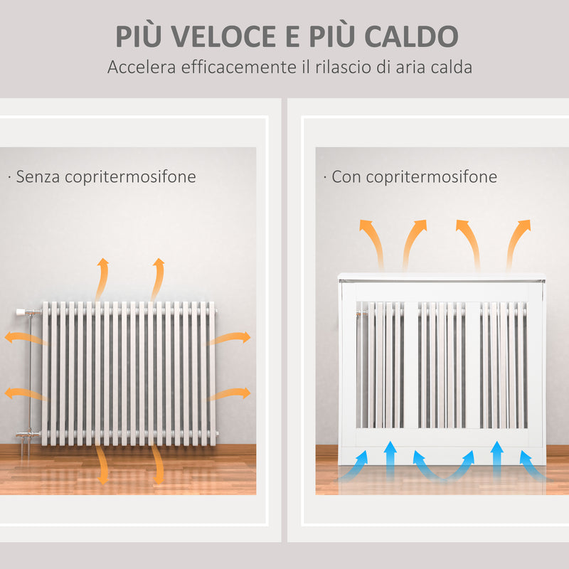 Copriradiatore in doghe di MDF con finitura naturale Vida XL 288184 -  Habitium®