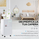 Deumidificatore d'Aria Portatile 28x20x50,5 cm 12 Litri 180W Bianco-4