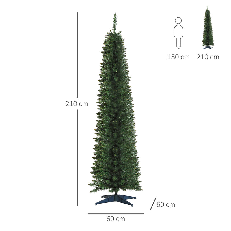 Albero di Natale Artificiale 210 cm 499 Rami Verde-3