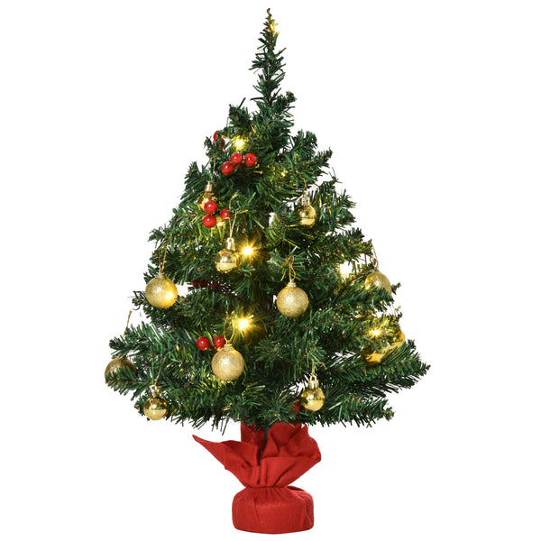 Albero di Natale Artificiale da Tavolo 60 cm 73 Rami 15 LED  Verde online