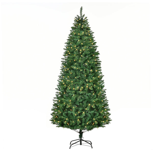 acquista Albero di Natale Artificiale 225 cm 1146 Rami 450 Luci LED Bianche Verde