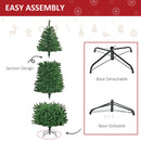 Albero di Natale Artificiale 225 cm 1146 Rami 450 Luci LED Bianche Verde-5