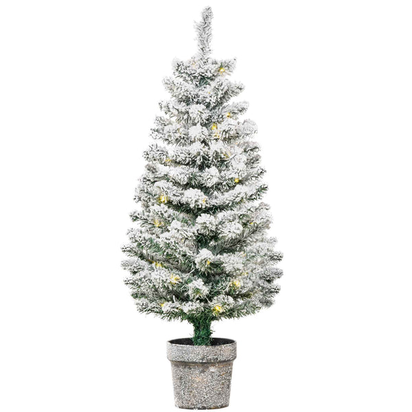 Albero di Natale Artificiale 90 cm 116 Rami con Luci Led Bianche Verde prezzo