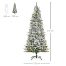 Albero di Natale Artificiale 210 cm 829 Rami 250 Luci LED Colorate Verde-3