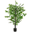 Pianta Artificiale di Ficus H135 cm con Vaso Verde-1