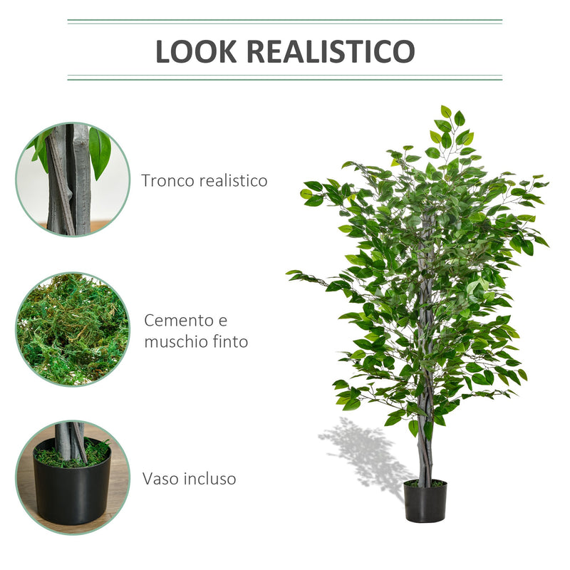 Pianta Artificiale di Ficus H135 cm con Vaso Verde – acquista su Giordano  Shop