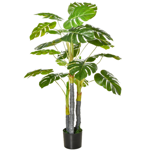 sconto Pianta Artificiale Monstera H120 cm con Vaso Verde