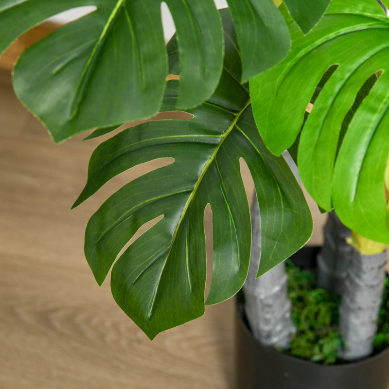 Pianta Artificiale Monstera H120 cm con Vaso Verde-9