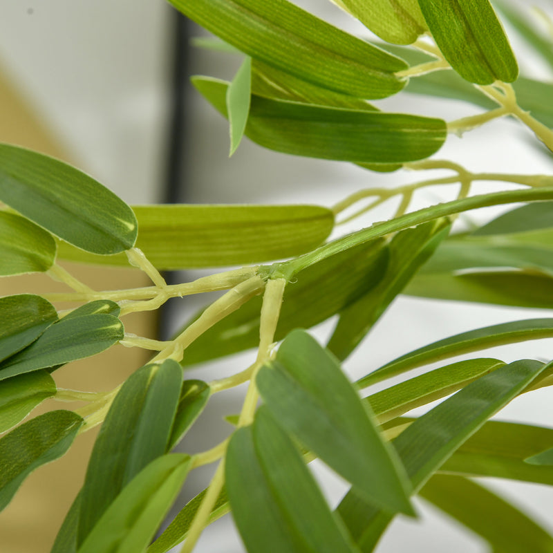 Pianta Artificiale di Bambù H120 cm con Vaso Verde