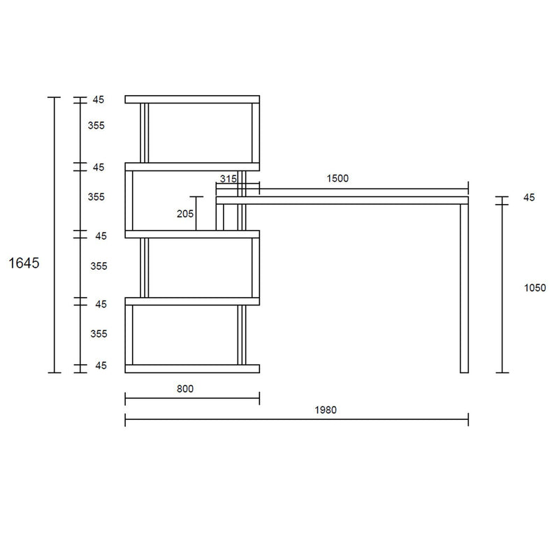 Tavolo Bancone Bar con Scaffale a 4 Ripiani Bianco 150x80x164.5 cm –  acquista su Giordano Shop