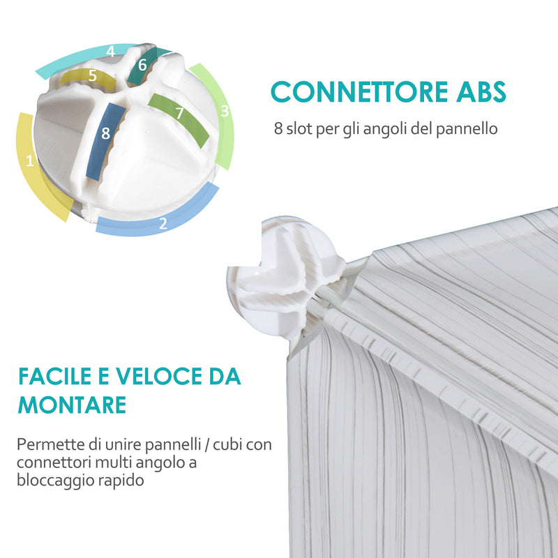 Armadio Guardaroba Scarpiera Modulare in Plastica 6 Cubi Bianco 75x37x73 cm  – acquista su Giordano Shop