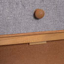 Comodino in Legno 3 Cassetti Legno e Grigio 44x30x63,5 cm -6