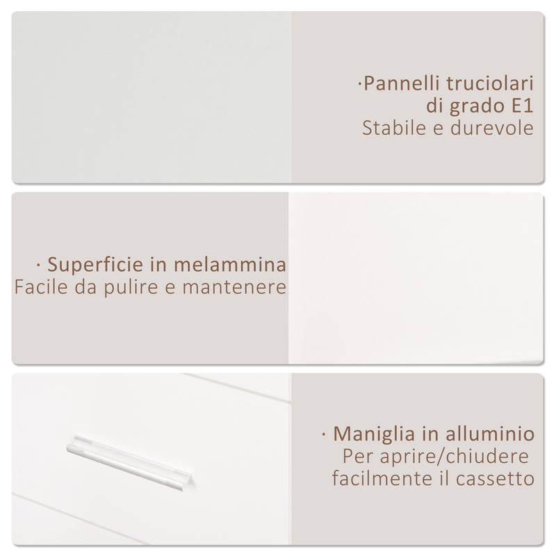 Armadio Guardaroba con Appendiabiti 100x60x200 cm 2 Cassetti in Truciolato  Bianco – acquista su Giordano Shop