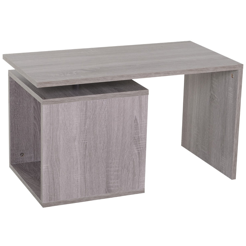 Tavolino da Salotto in Legno MDF Grigio 77x40x44 cm -2