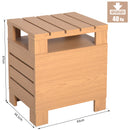 Comodino Modello Pallet in Legno 43x34.5x47 cm -3