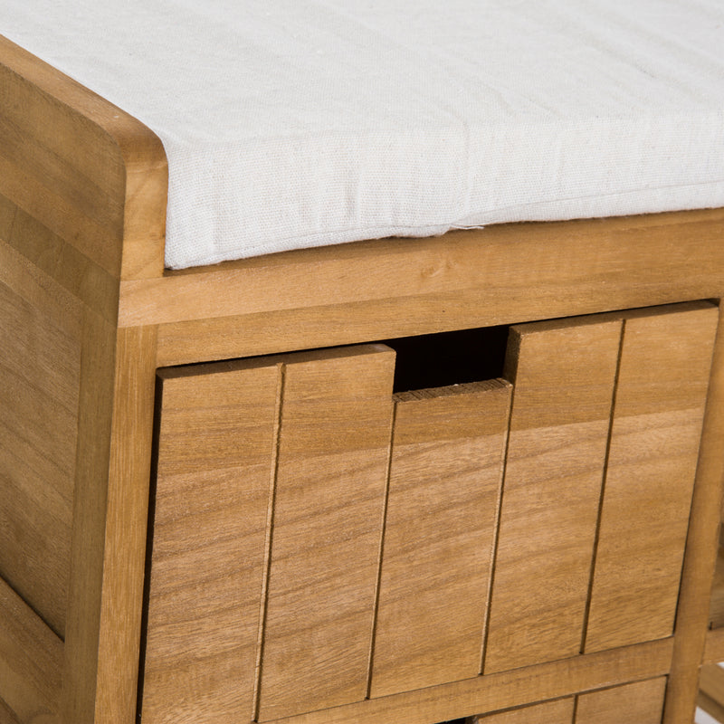 Ingresso panca con seduta cuscino incluso e cassetto in legno moderno –  Colly Shop