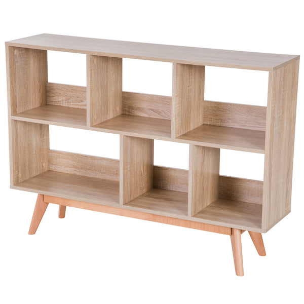 prezzo Libreria Mobile Ingresso con Piedini Legno Naturale 120.5x30x85.5 cm