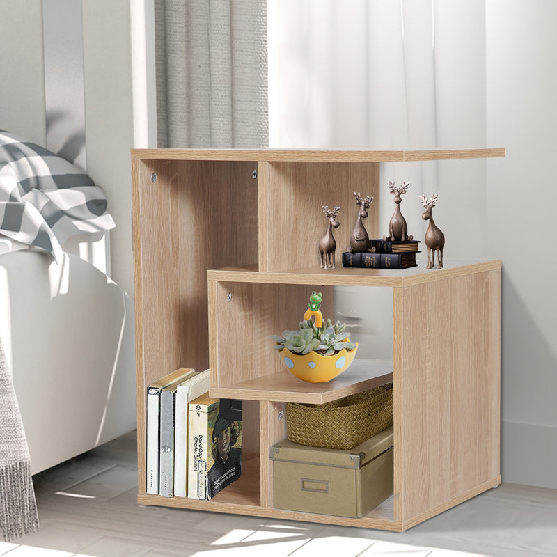 Libreria a 3 livelli in Legno Rovere 45x40x55 cm -2