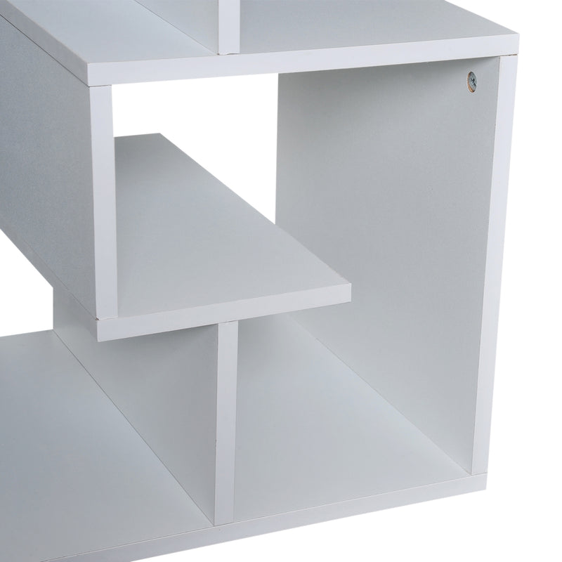 Libreria a 3 livelli in Legno Bianco 45x40x55 cm -8