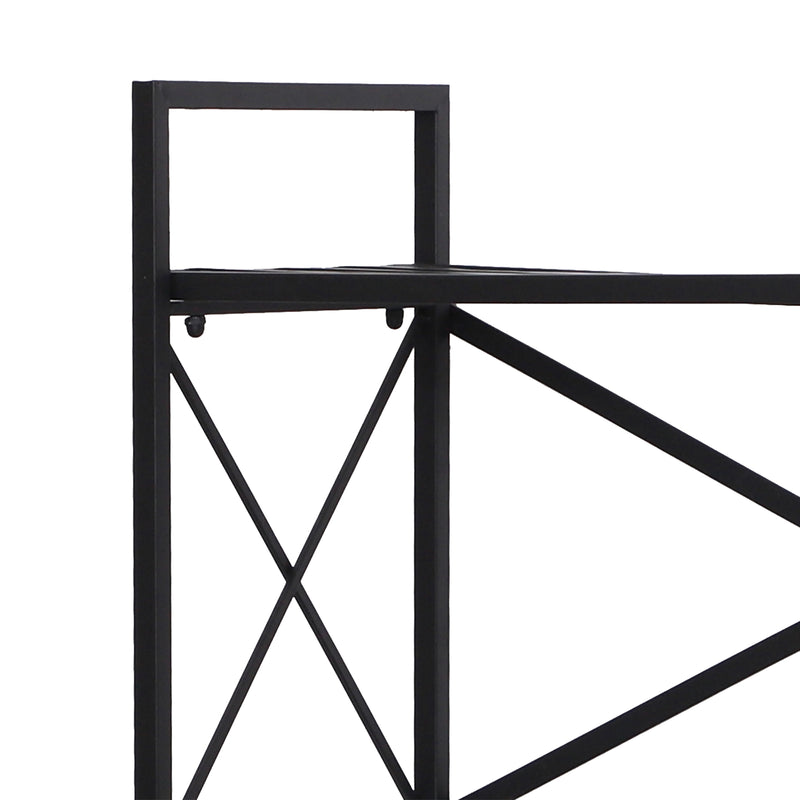 Libreria Scaffale Versatile a 4 Ripiani Stile Industriale Nero 80x40x160 cm -5