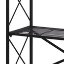 Libreria Scaffale Versatile a 4 Ripiani Stile Industriale Nero 80x40x160 cm -6