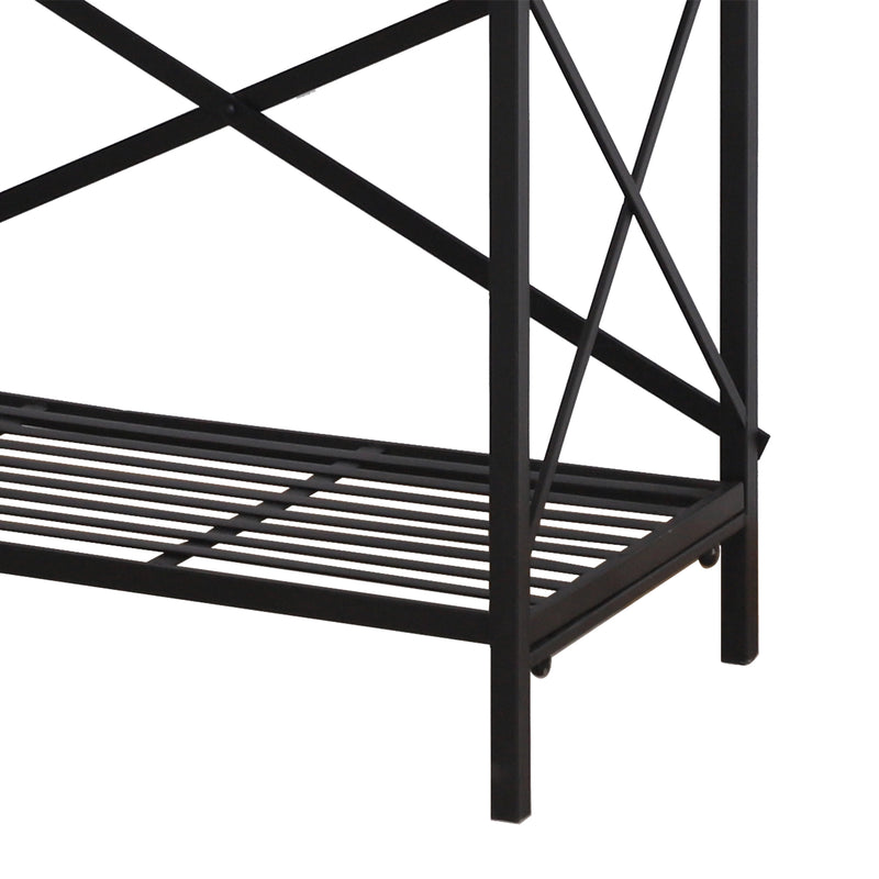 Libreria Scaffale Versatile a 4 Ripiani Stile Industriale Nero 80x40x160 cm -9