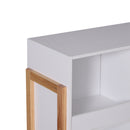 Libreria a Cubo Design Moderno Legno Bianco 86x34x82.5 cm -4