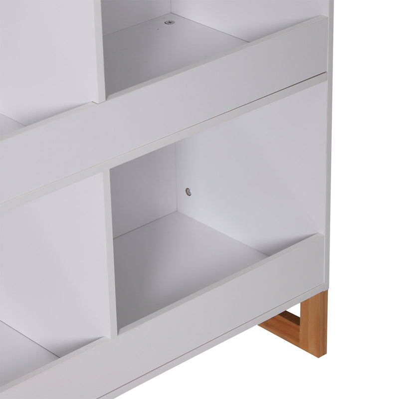 Libreria a Cubo Design Moderno Legno Bianco 86x34x82.5 cm -6