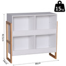 Libreria a Cubo Design Moderno Legno Bianco 86x34x82.5 cm -7