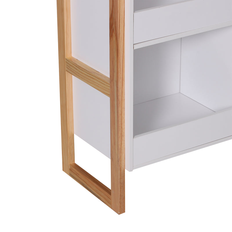 Libreria a Cubo Design Moderno Legno Bianco 86x34x82.5 cm -8