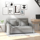 Divano Letto 2 Posti 152x101x81 cm in Tessuto Grigio-2