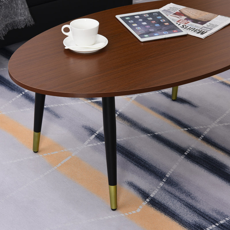 Tavolino Ovale da Caffè 100x60x42 cm in Legno e Acciaio – acquista su  Giordano Shop