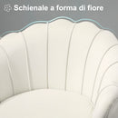 Poltrona Imbottita 179x77x77 cm in Velluto Crema-6