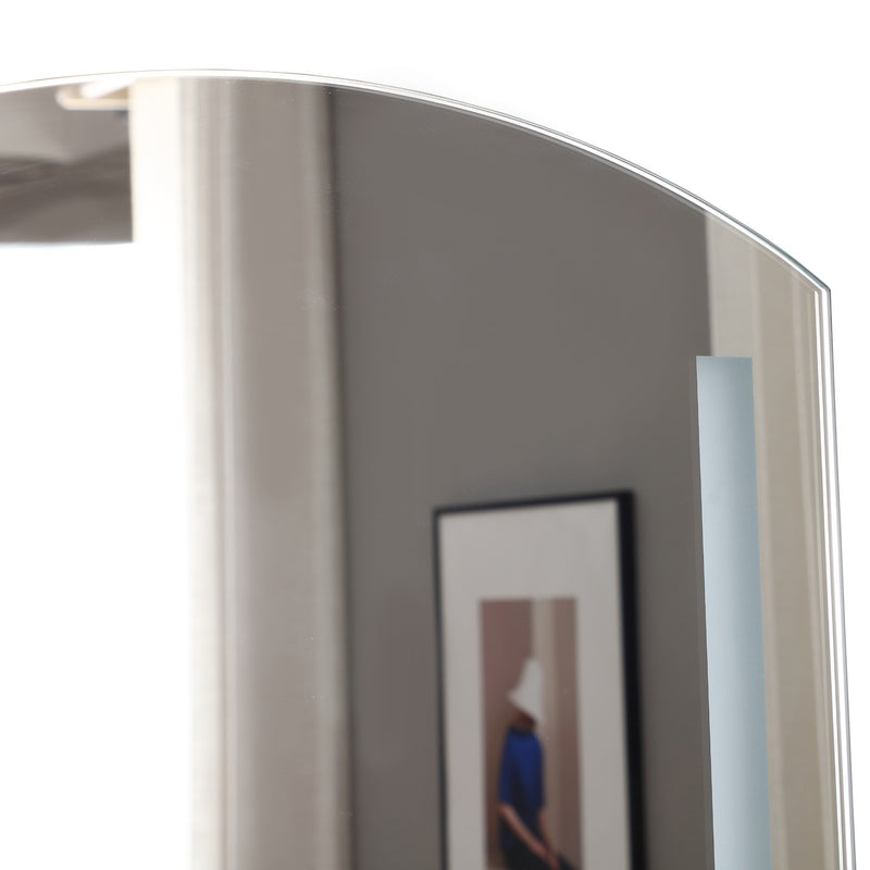 Specchio Bagno 50x15,1x70 cm con Luce LED Mensola e Struttura in