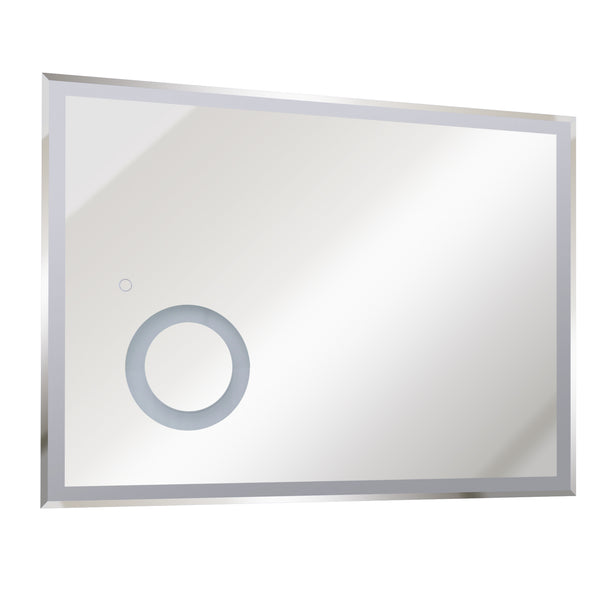 SIRHONA Specchio da Bagno a LED da Muro 80 x50cm, Specchio Parete con  Interruttore Touch e Anti Appannamento, Specchio da Parete Moderno  Impermeabile