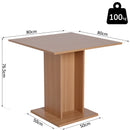 Tavolo da Pranzo Design Moderno in Legno 80x80x76.5 cm -3