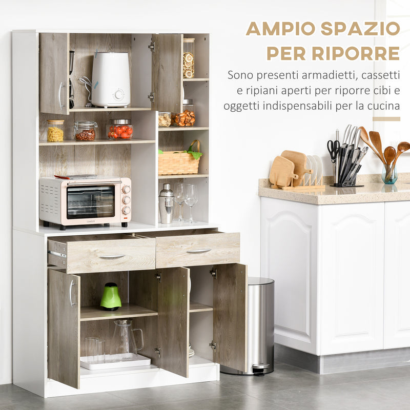 Mobile da Cucina Credenza con Ante Cassetti e Vani Apeti 100x39x180 cm –  acquista su Giordano Shop