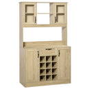 Mobile Credenza Alta da Cucina 106x48x180 cm in Legno Rovere-1