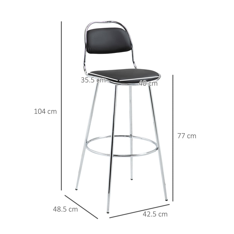 Set 2 Sgabelli Alti da Bar 52,5x47x97 cm in Metallo Oro