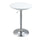 Tavolino da Bar Ø61x76-97 cm in Acciaio e ABS Bianco