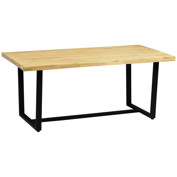 acquista Tavolo da Pranzo 180x90x76 cm in Legno e Acciaio Nero