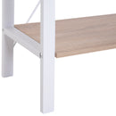 Libreria Scaffale a Scala 4 Ripiani in Legno e Acciaio Bianco e Rovere 80x33x133.5 cm -7