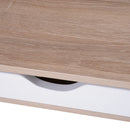 Scrivania da Ufficio con Cassetti e Libreria Legno Bianco e Rovere 120x65.5x138.5 cm -5