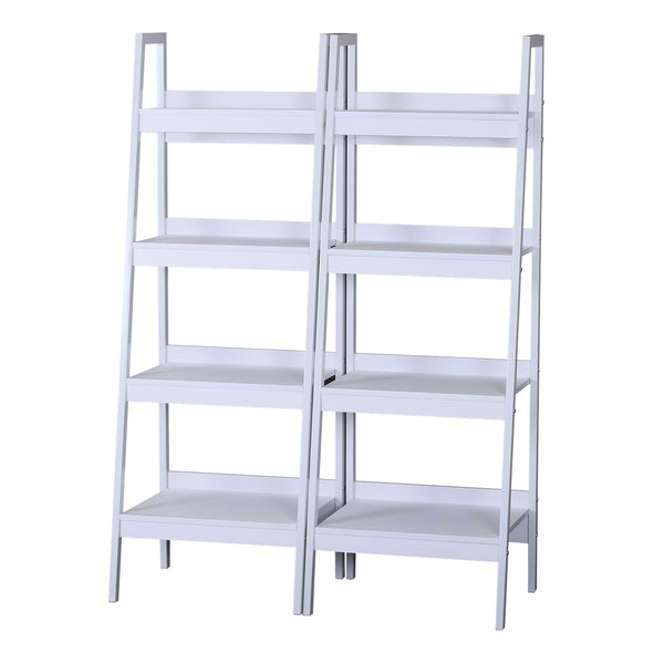 prezzo Libreria a Scala in Legno Componibile Bianco 52x45x148 cm