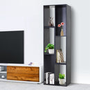 Libreria Salvaspazio per Soggiorno in Legno 120-165 x35x50 cm  Nera-2