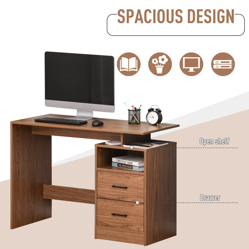 Scrivania da Ufficio Porta PC 120x55x85 cm in Legno Marrone Noce – acquista  su Giordano Shop