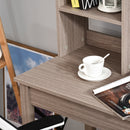 Scrivania da Ufficio Porta PC 105x50x137,5 cm con Libreria in Legno Truciolare Marrone-9