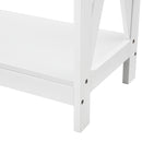 Consolle Ingresso 1 Cassetto 100x30x91 cm in Legno Bianco-9