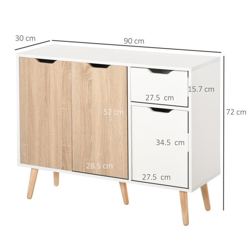 Mobile Multiuso 1 Cassetto 3 Ante 90x30x72 cm in Legno Color Legno –  acquista su Giordano Shop